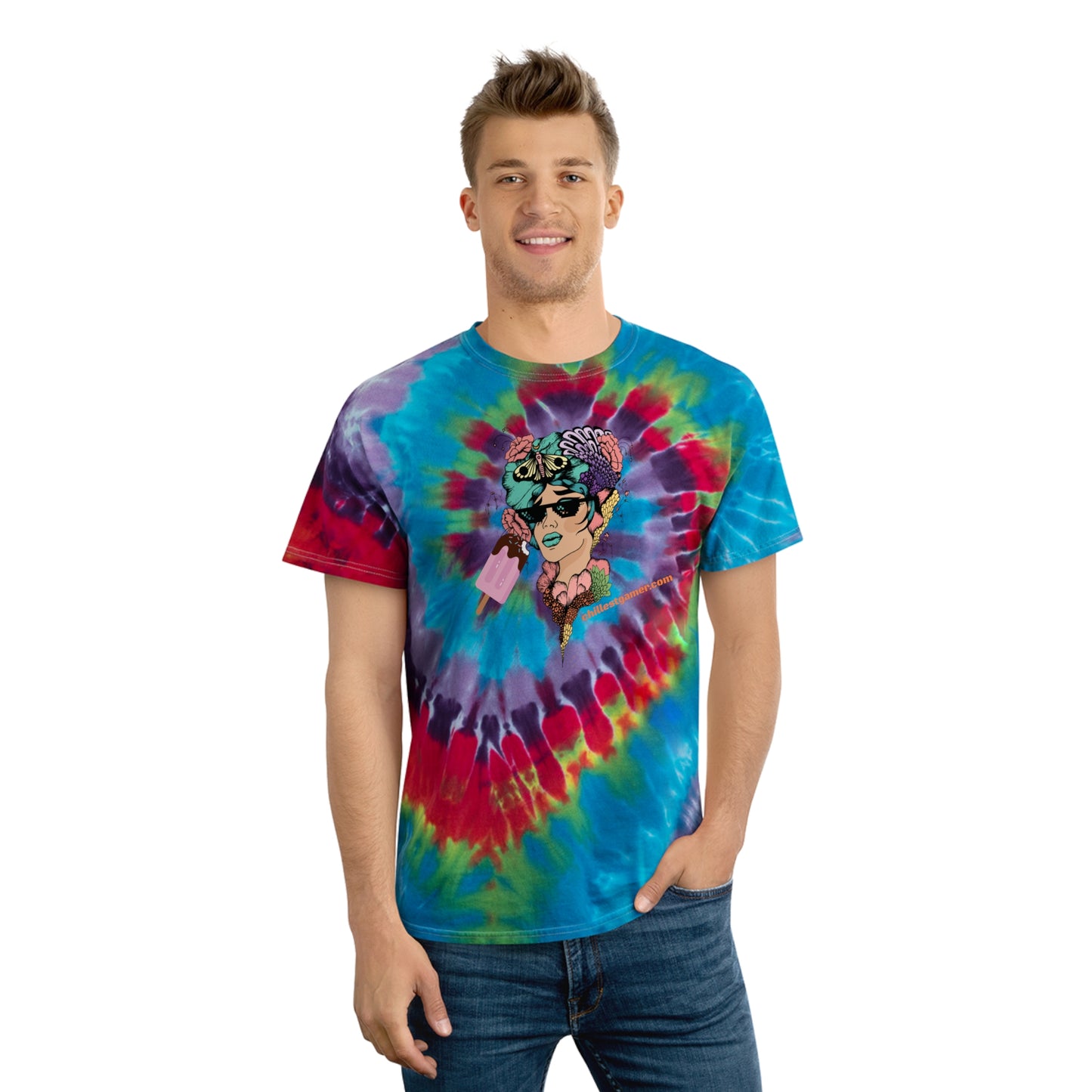 DEAL WITH IT. Tie-Dye Tee, Spiral