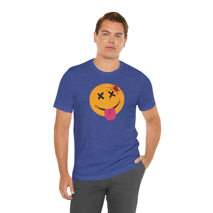 NOT SO HAPPY FACE. Unisex Jersey Short Sleeve Tee