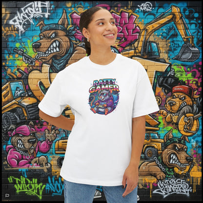 RATTY GAMER. Unisex Oversized Boxy Tee