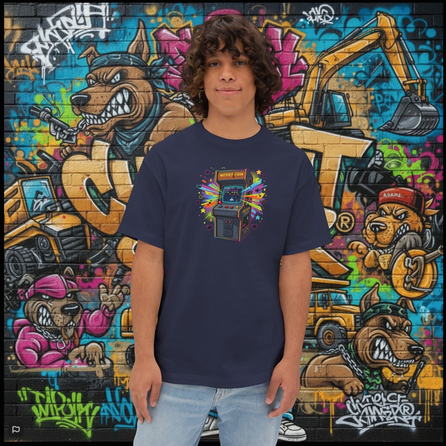 INSERT COIN. Unisex Oversized Boxy Tee