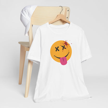 NOT SO HAPPY FACE. Unisex Jersey Short Sleeve Tee