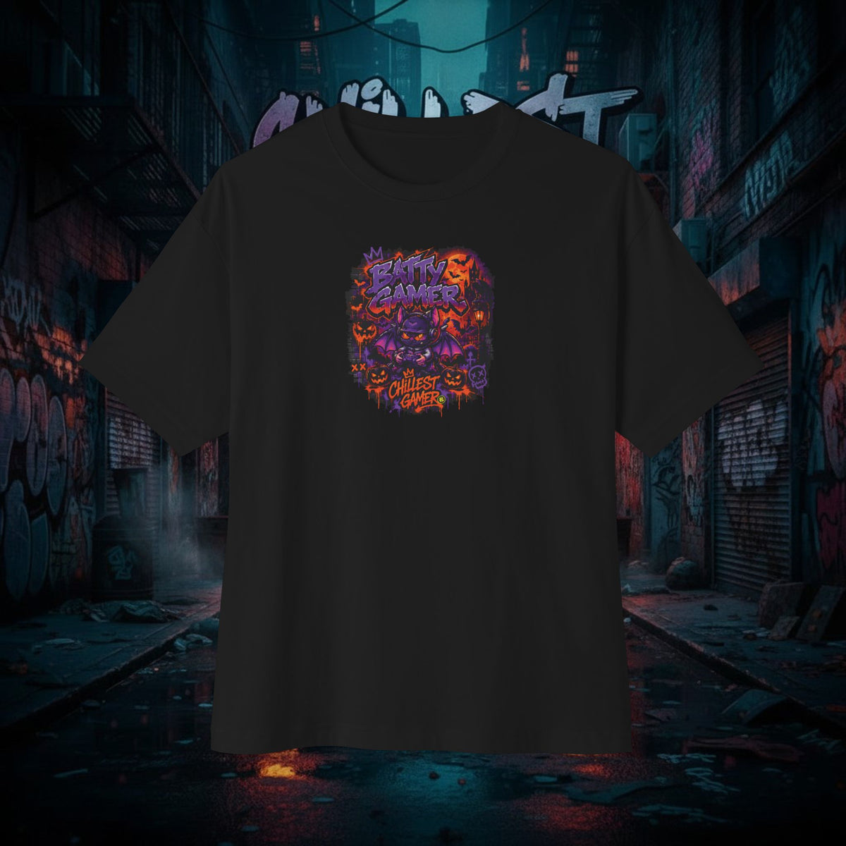 BATTY GAMER. Unisex Oversized Boxy Tee