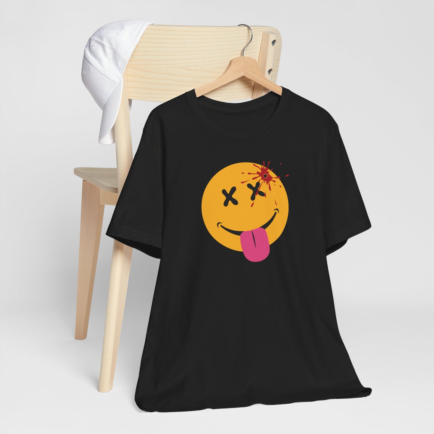 NOT SO HAPPY FACE. Unisex Jersey Short Sleeve Tee