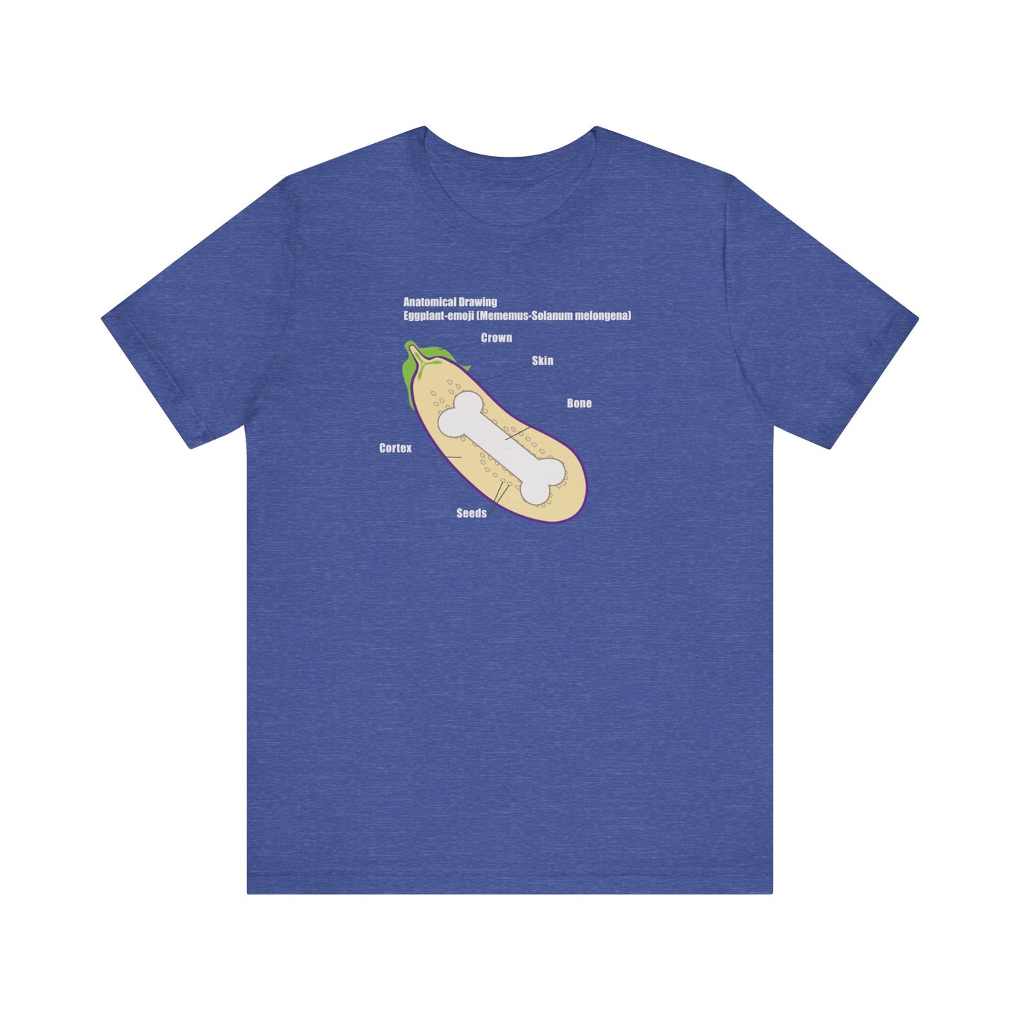 ANATOMY OF EGGPLANT. Unisex Jersey Short Sleeve Tee