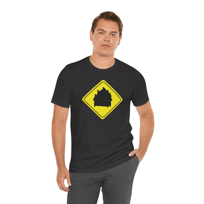 CAUTION DUMPSTER FIRE. Unisex Jersey Short Sleeve Tee