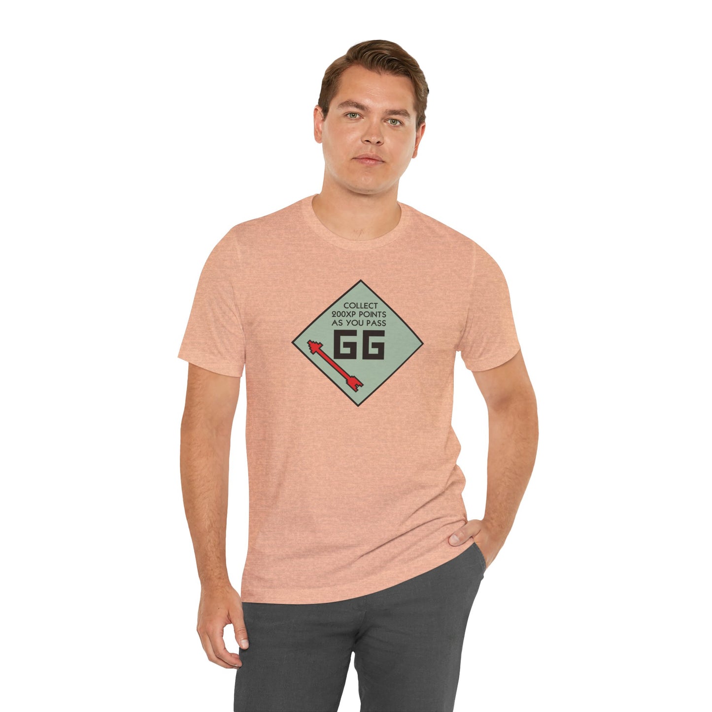 GG PASS GO COLLECT 200XP. Unisex Jersey Short Sleeve Tee