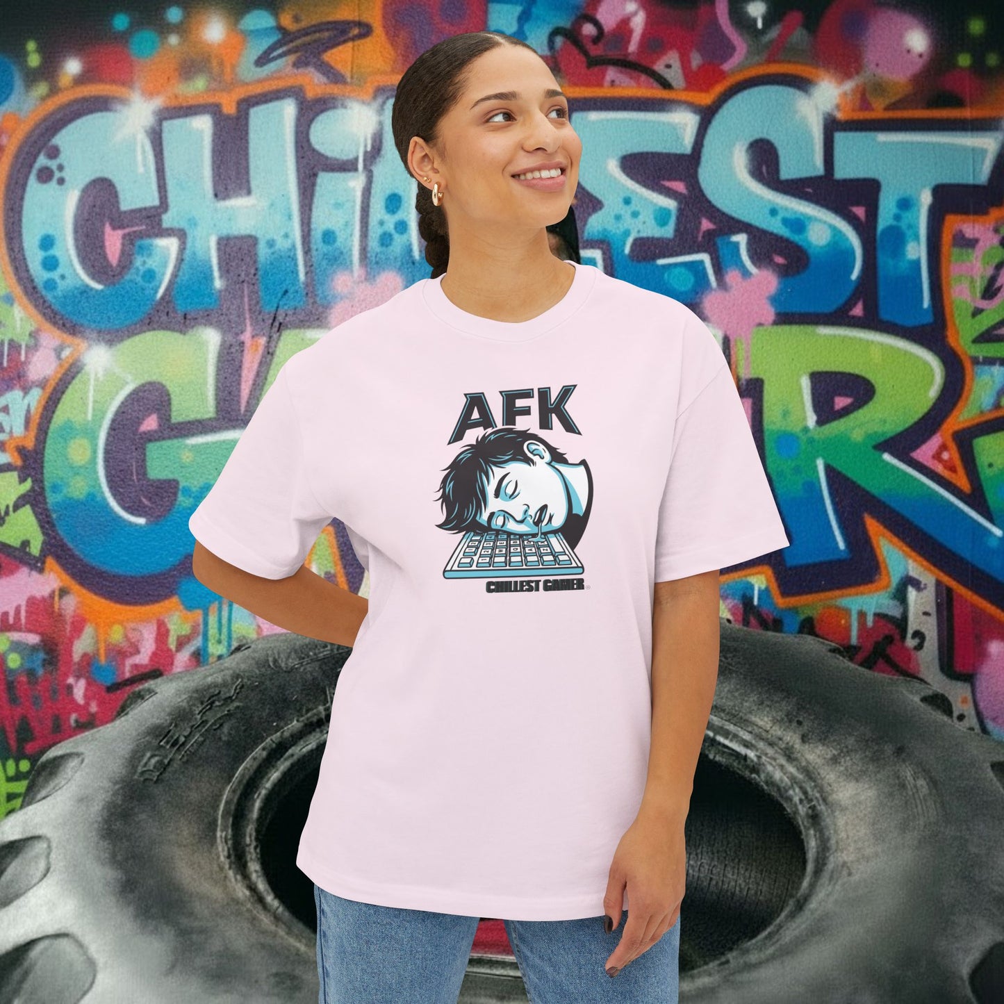 AFK. Unisex Oversized Boxy Tee