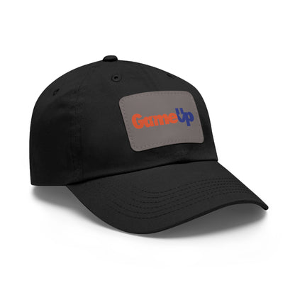 FED UP GAME UP. Dad Hat with Leather Patch (Rectangle)