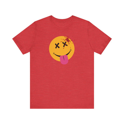 NOT SO HAPPY FACE. Unisex Jersey Short Sleeve Tee