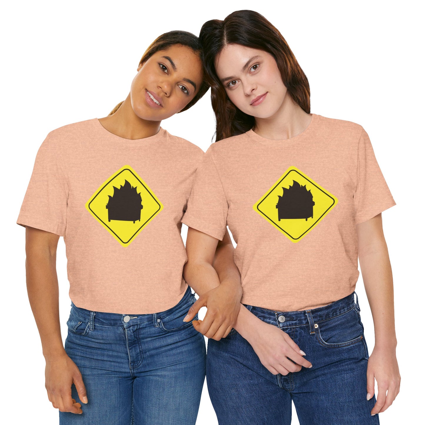 CAUTION DUMPSTER FIRE. Unisex Jersey Short Sleeve Tee