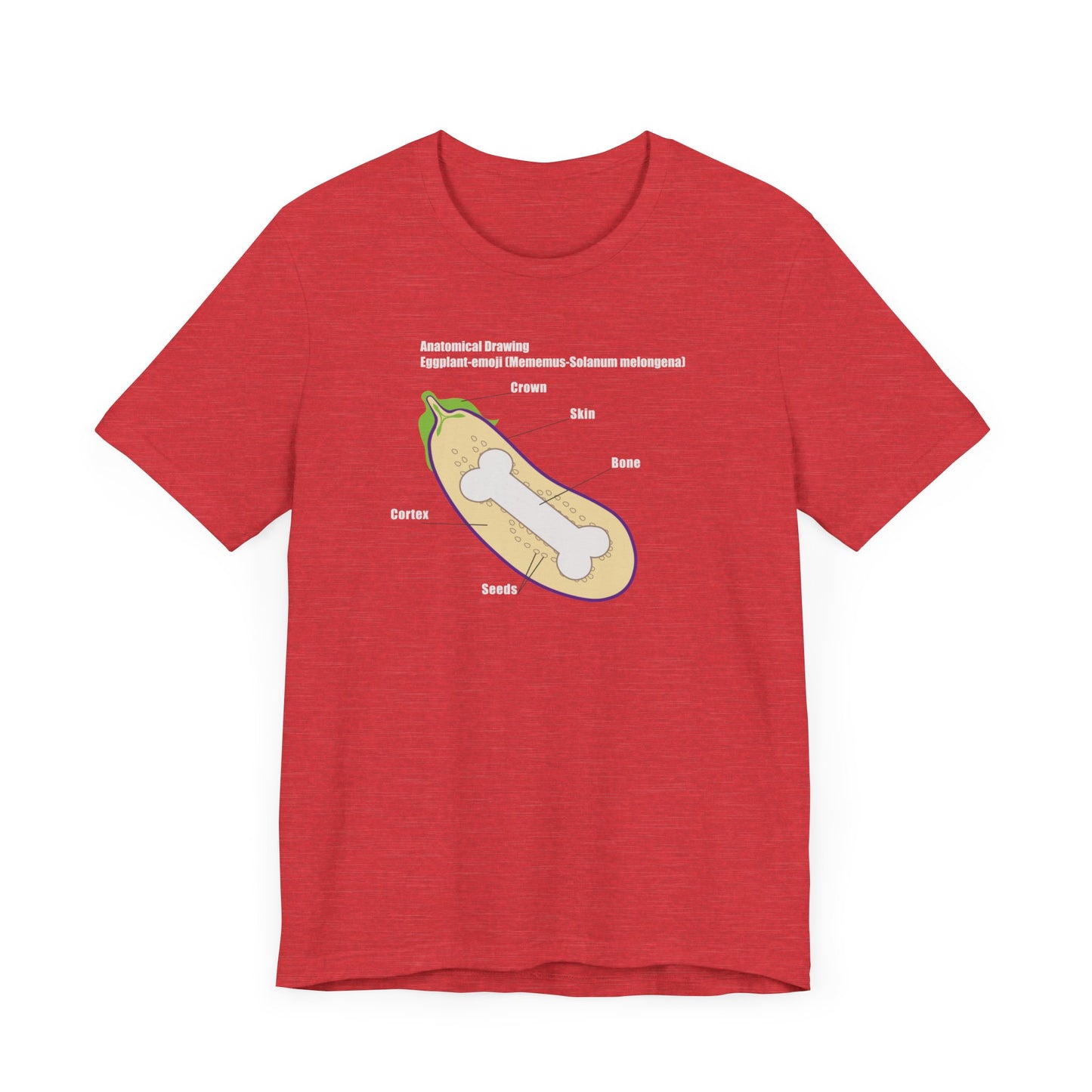 ANATOMY OF EGGPLANT. Unisex Jersey Short Sleeve Tee