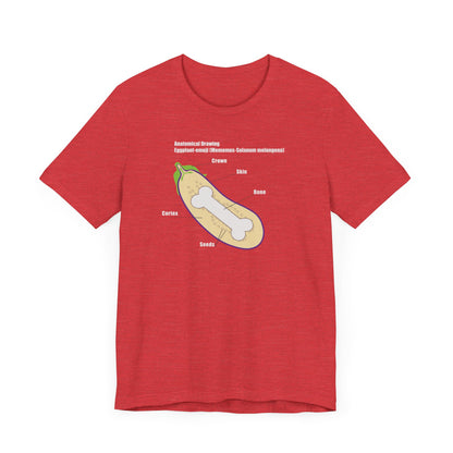 ANATOMY OF EGGPLANT. Unisex Jersey Short Sleeve Tee