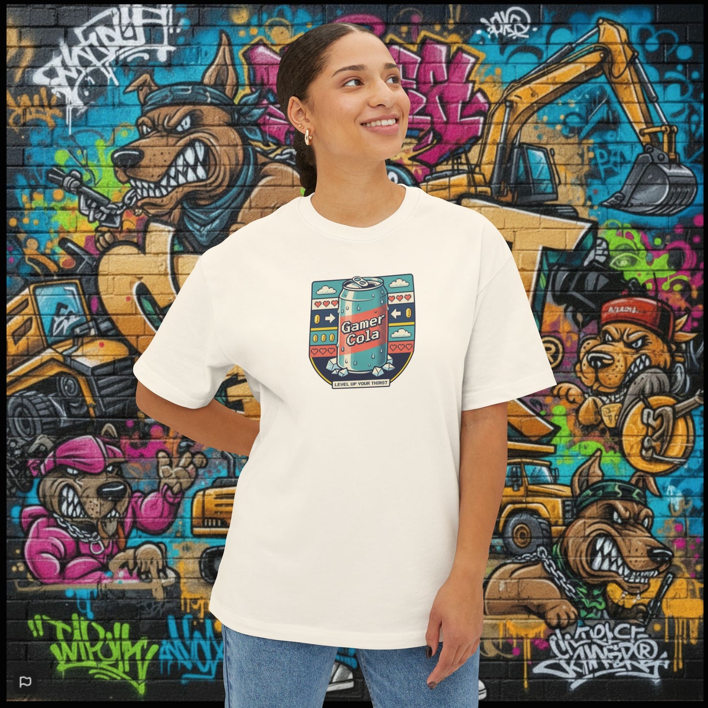 GAMER COLA. Unisex Oversized Boxy Tee