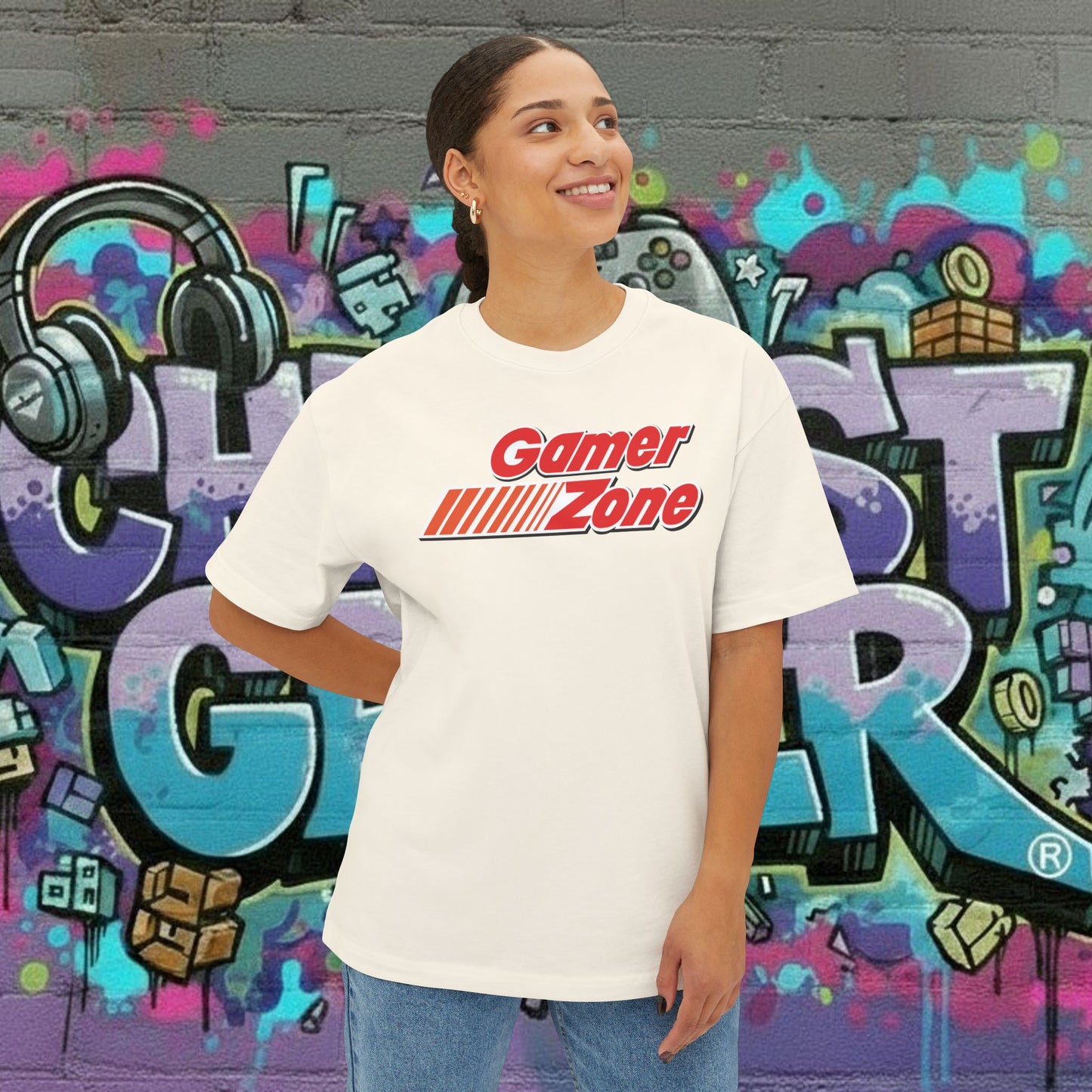 GAMER ZONE. Unisex Oversized Boxy Tee