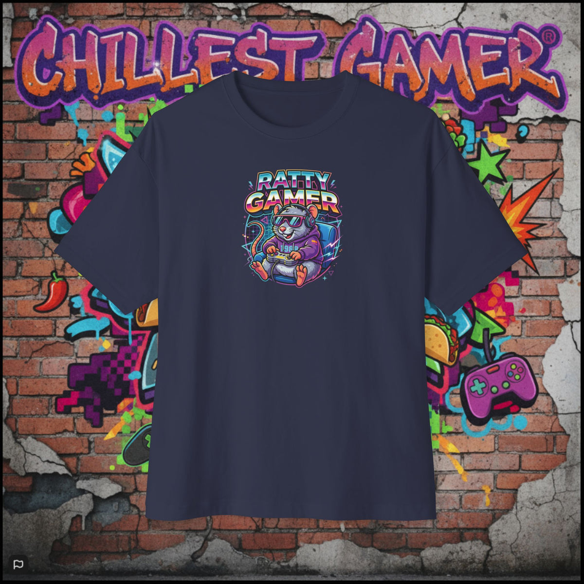 RATTY GAMER. Unisex Oversized Boxy Tee