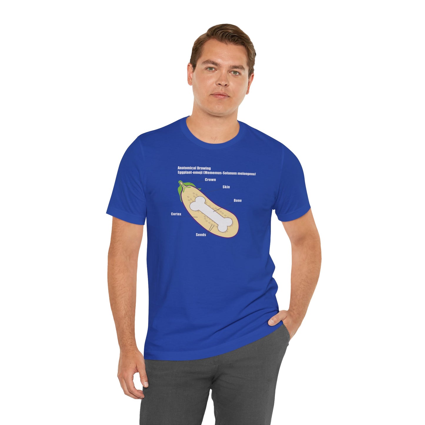 ANATOMY OF EGGPLANT. Unisex Jersey Short Sleeve Tee