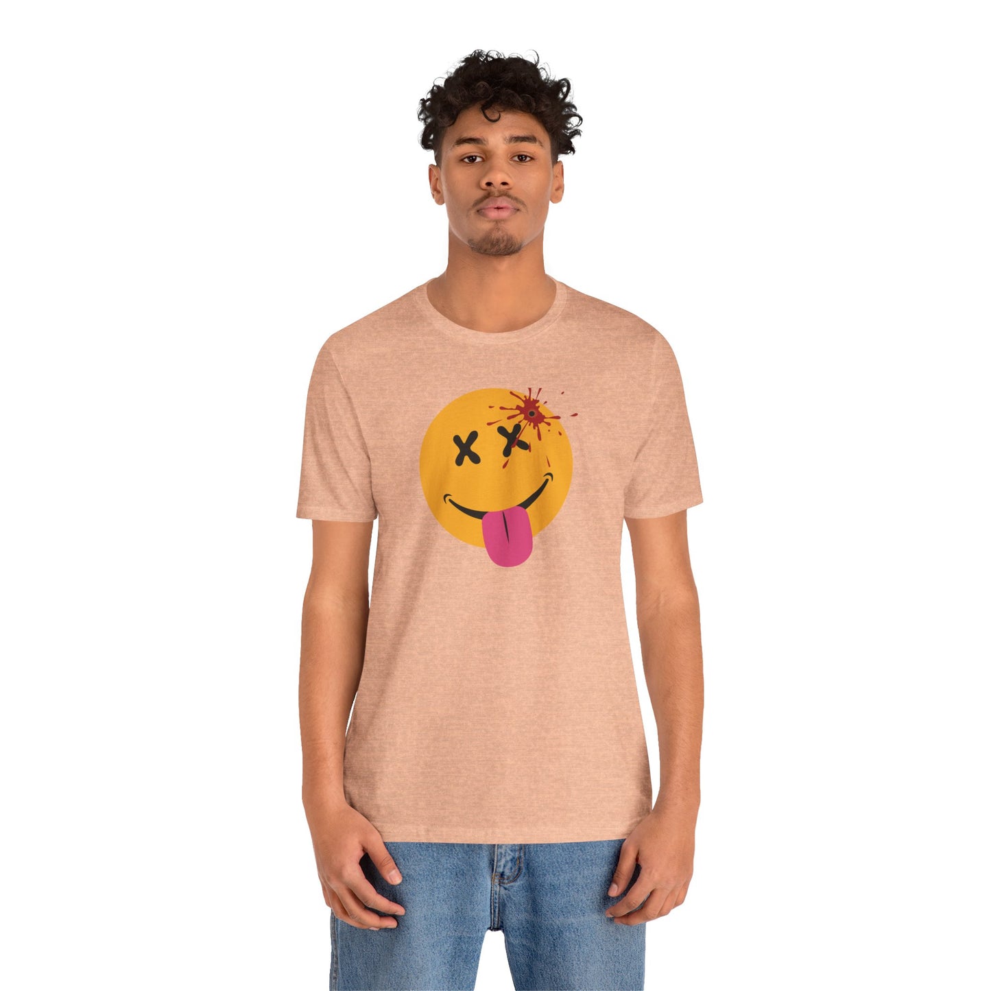 NOT SO HAPPY FACE. Unisex Jersey Short Sleeve Tee