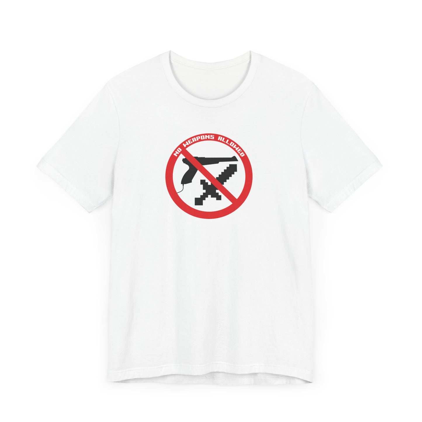 NO WEAPONS OUT LOUD. Unisex Jersey Short Sleeve Tee