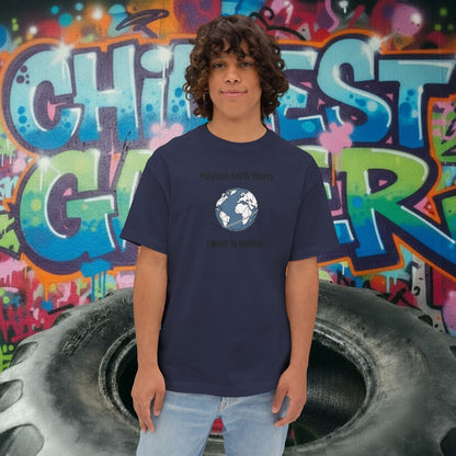 POLYGON EARTH THEORY, I WANT TO BELIEVE. Unisex Oversized Boxy Tee