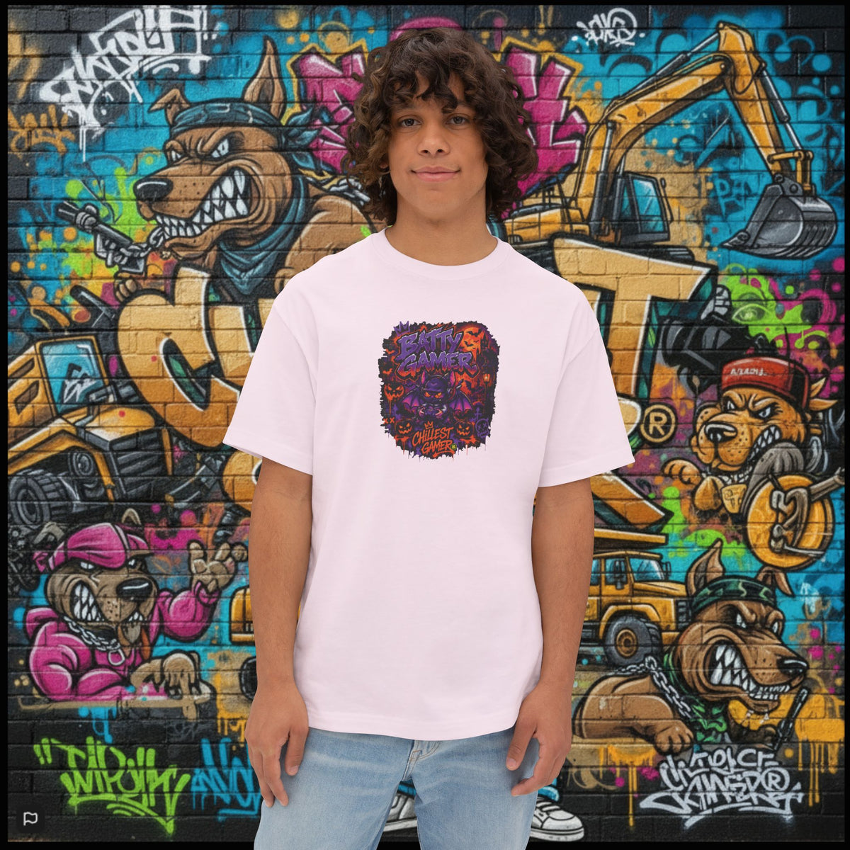 BATTY GAMER. Unisex Oversized Boxy Tee