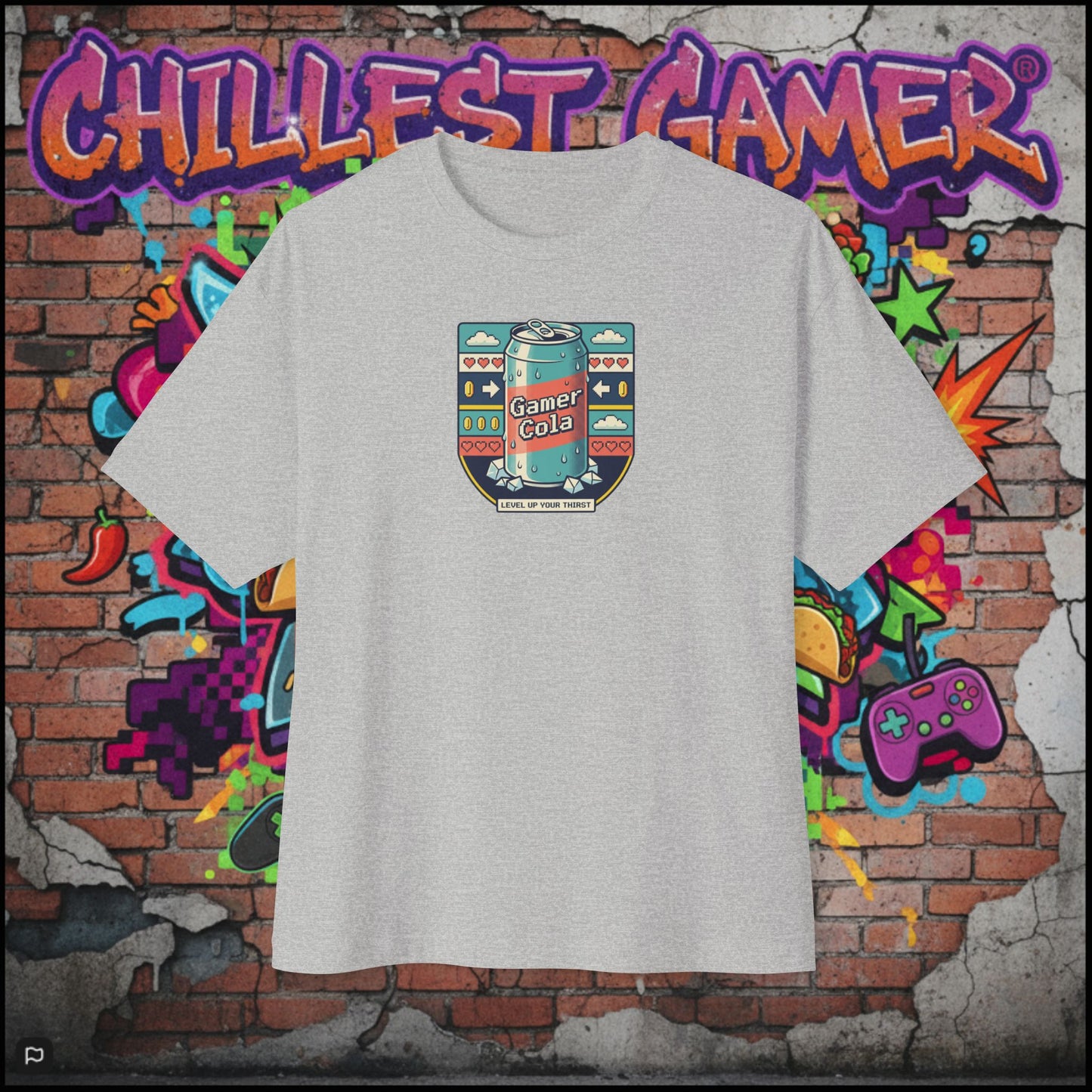 GAMER COLA. Unisex Oversized Boxy Tee