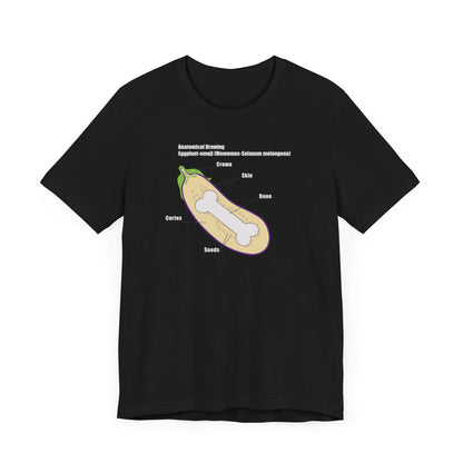 ANATOMY OF EGGPLANT. Unisex Jersey Short Sleeve Tee