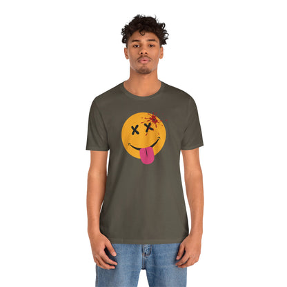 NOT SO HAPPY FACE. Unisex Jersey Short Sleeve Tee