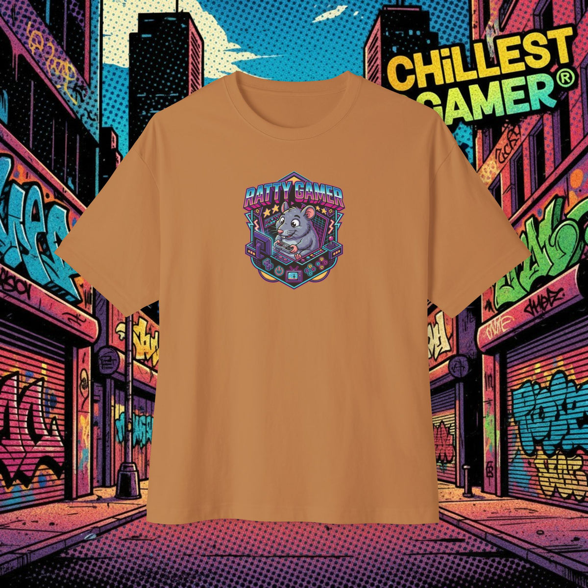 RATTY GAMER. Unisex Oversized Boxy Tee
