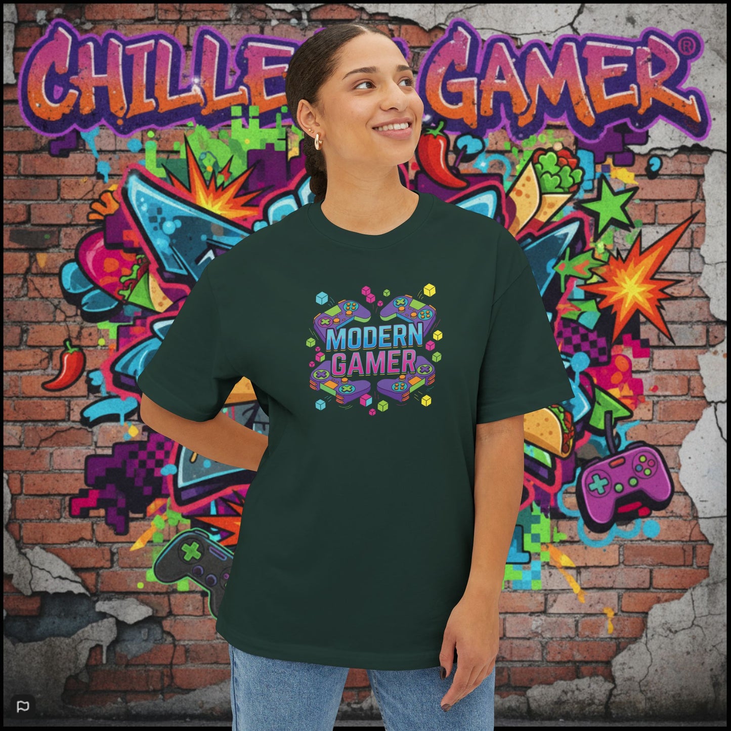 MODERN GAMER. Unisex Oversized Boxy Tee