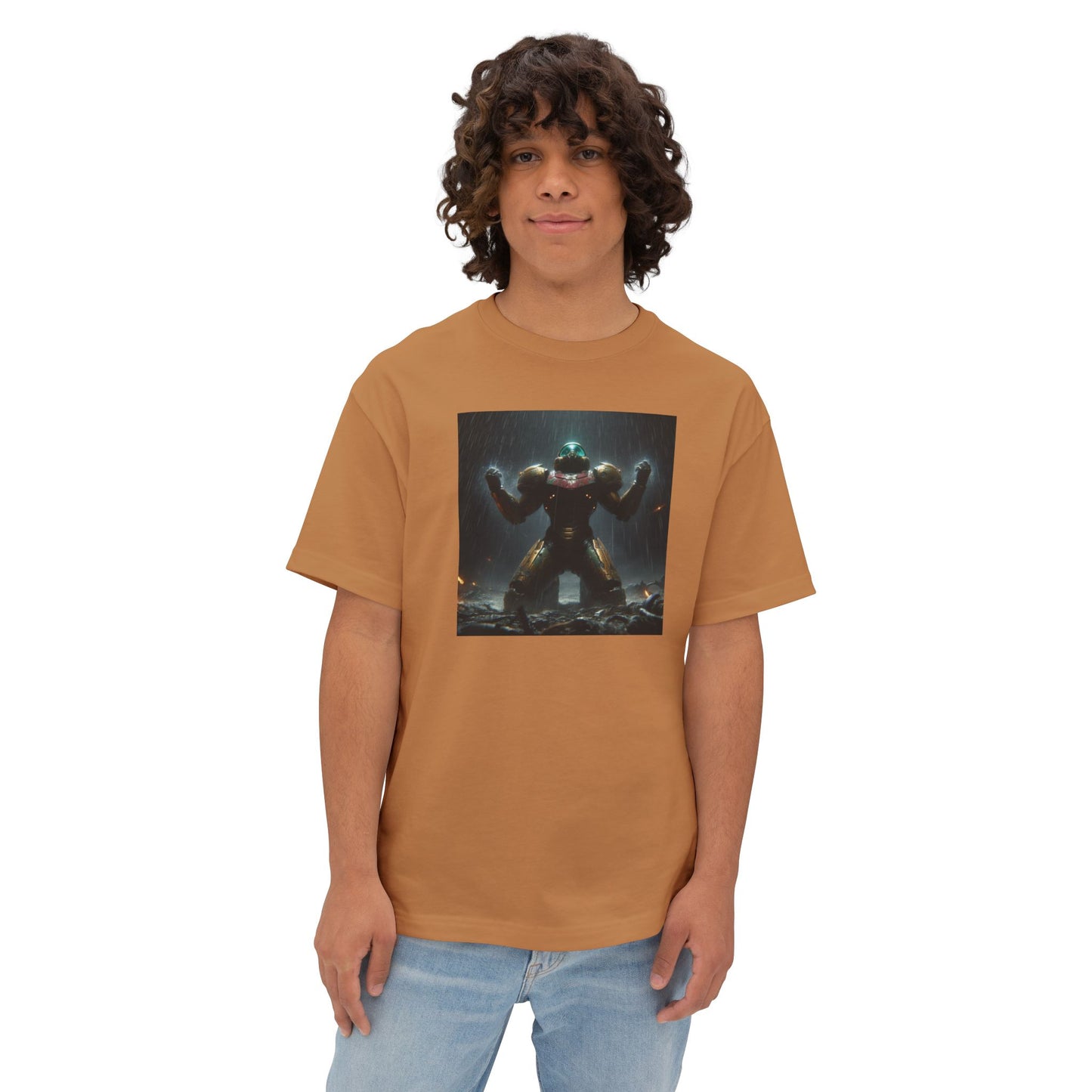 DEAD PLANET (AI generated). Unisex Oversized Boxy Tee