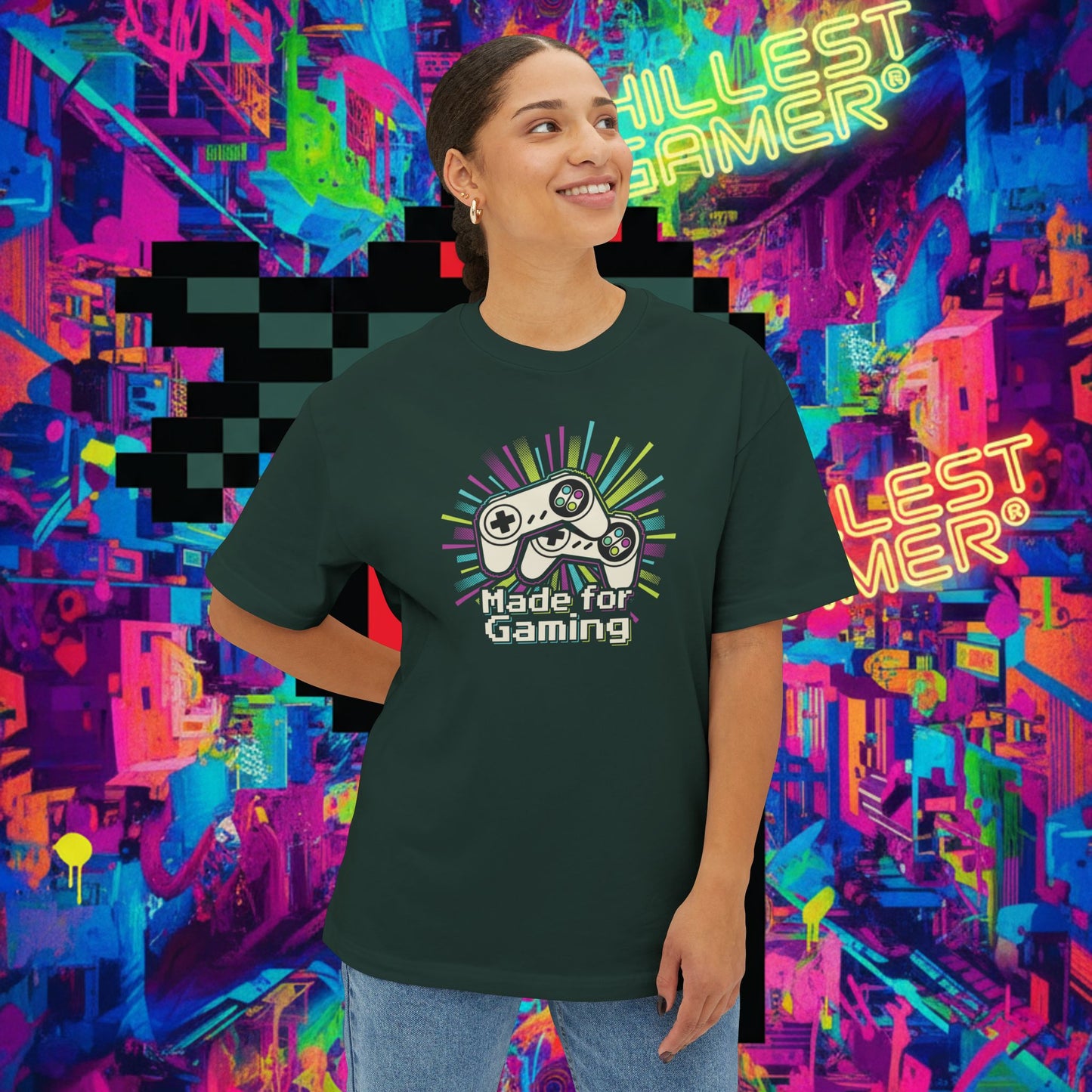 MADE FOR GAMING. Unisex Oversized Boxy Tee