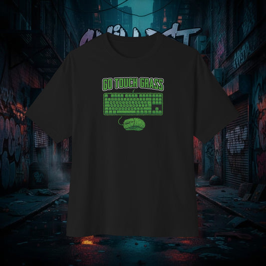 GO TOUCH GRASS. Unisex Oversized Boxy Tee