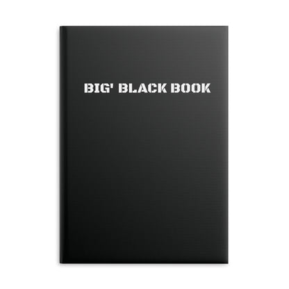 BIG' BLACK BOOK. Hardcover Notebook with Puffy Covers