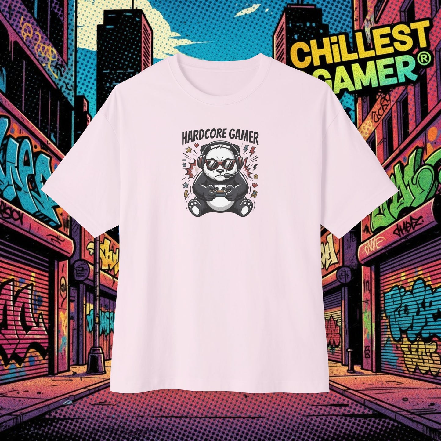HARDCORE GAMER. Unisex Oversized Boxy Tee
