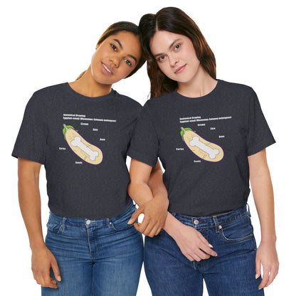 ANATOMY OF EGGPLANT. Unisex Jersey Short Sleeve Tee