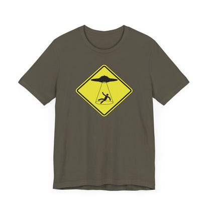 CAUTION UFO! Unisex Jersey Short Sleeve Tee