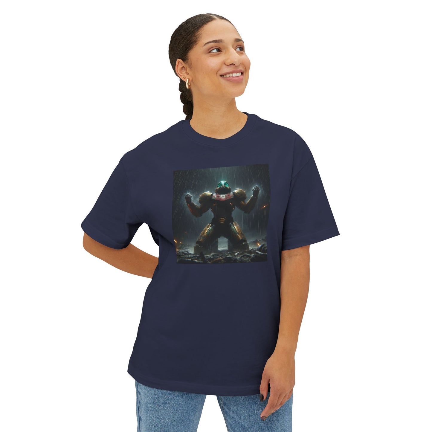 DEAD PLANET (AI generated). Unisex Oversized Boxy Tee