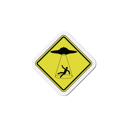 CAUTION UFO. Die-Cut Magnets