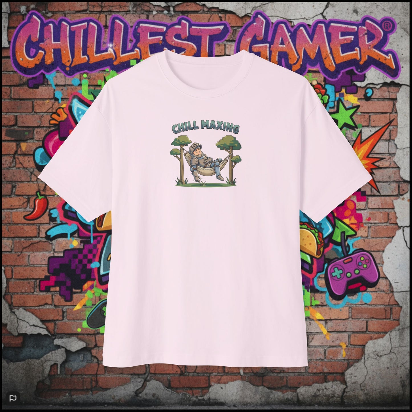 CHILL MAXING. Unisex Oversized Boxy Tee
