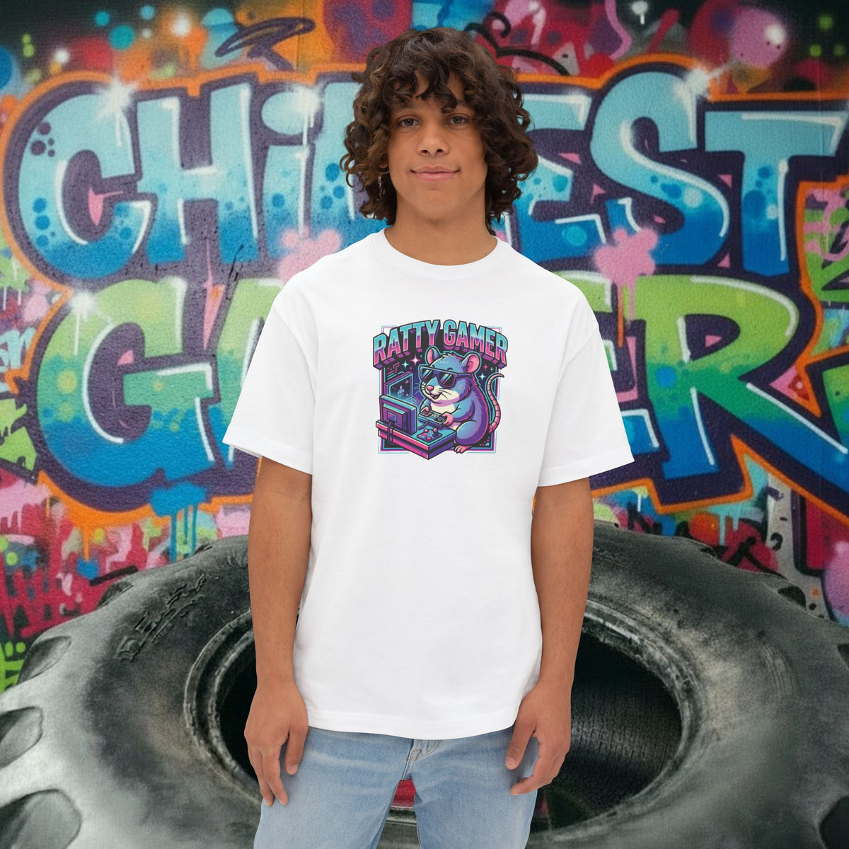 RATTY GAMER. Unisex Oversized Boxy Tee