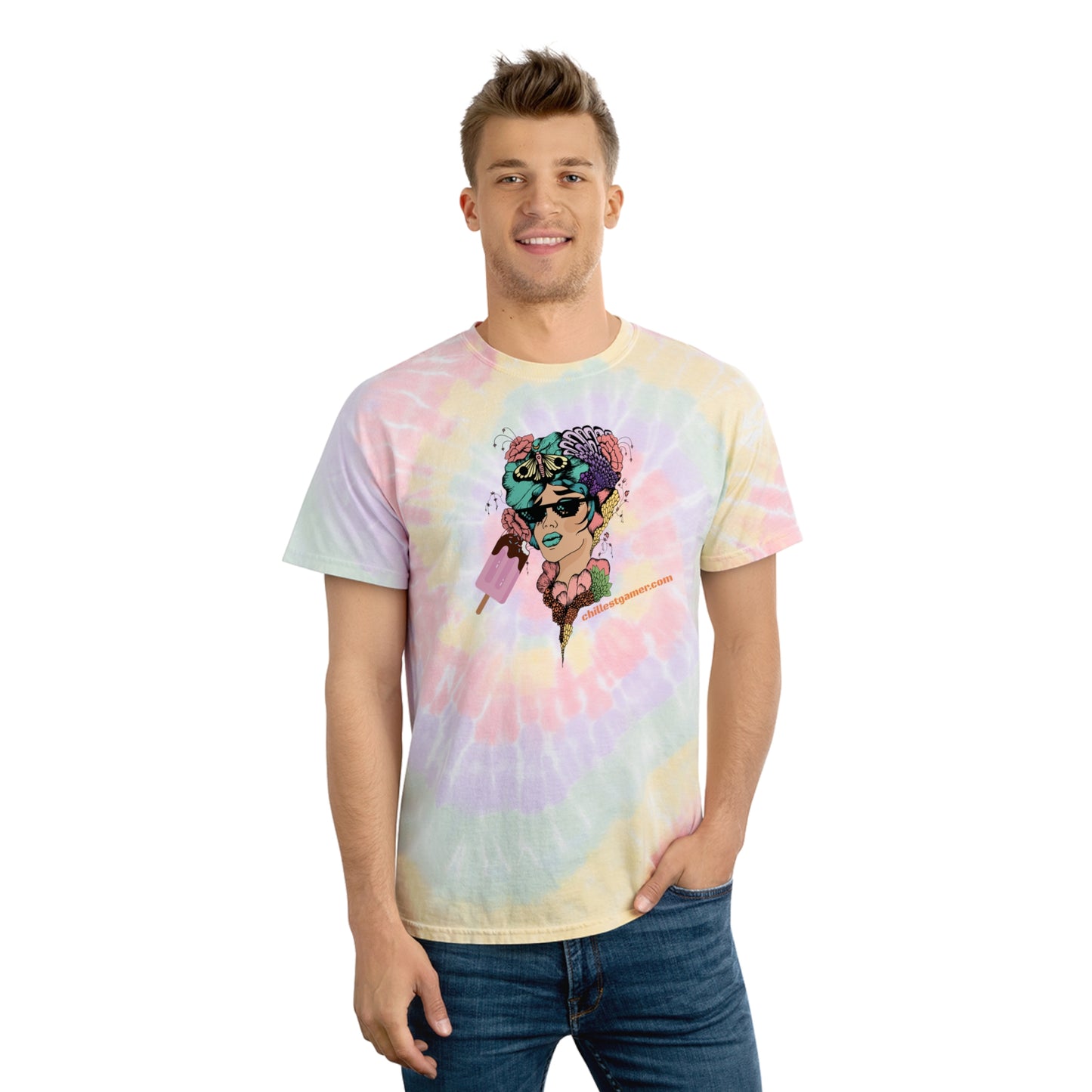 DEAL WITH IT. Tie-Dye Tee, Spiral