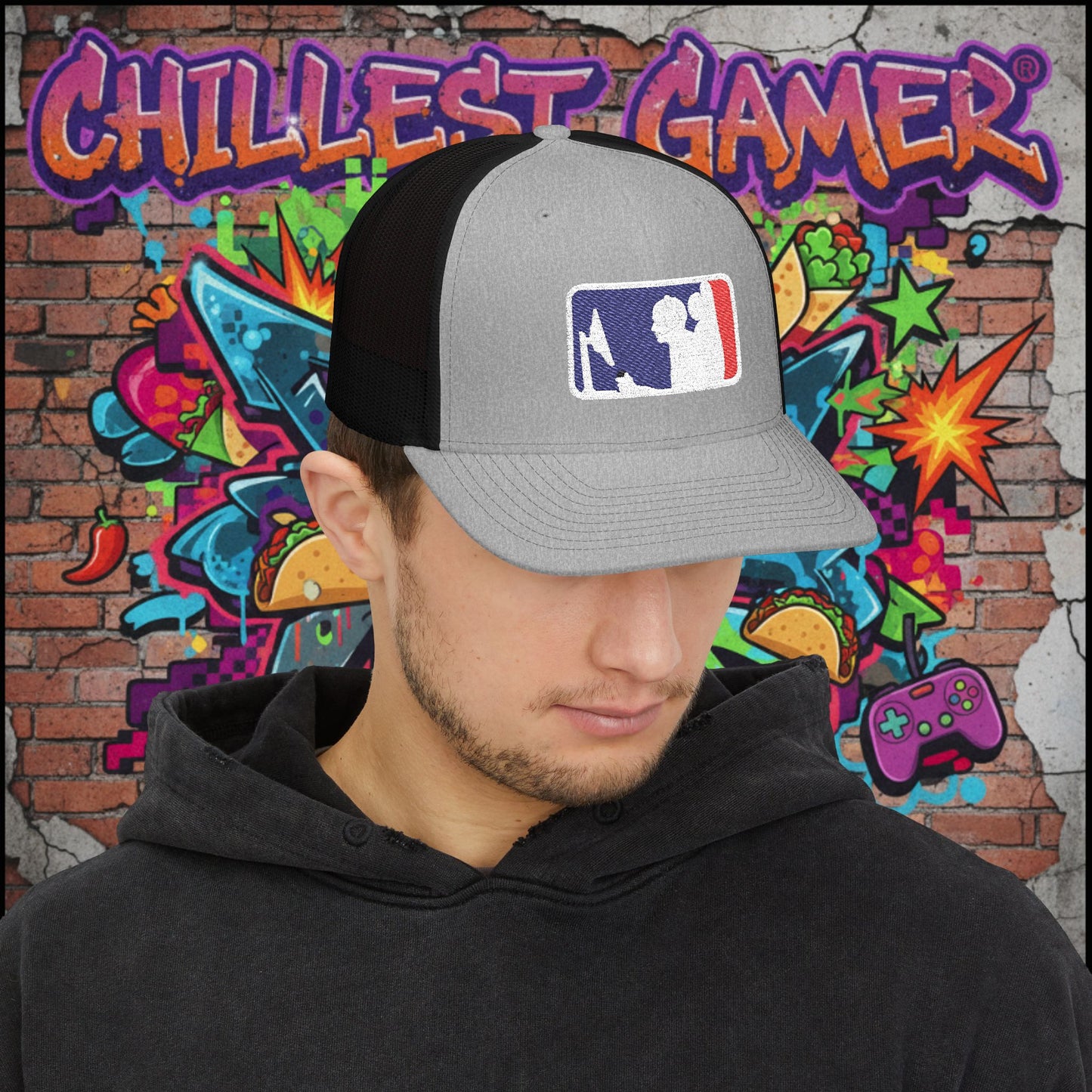 MAJOR LEAGUE GAMER (CONSOLE). Snapback Trucker Cap (Embroidery)