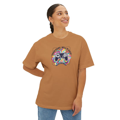 GOOD GAME WELL PLAYED TEE. Unisex Oversized Boxy Tee
