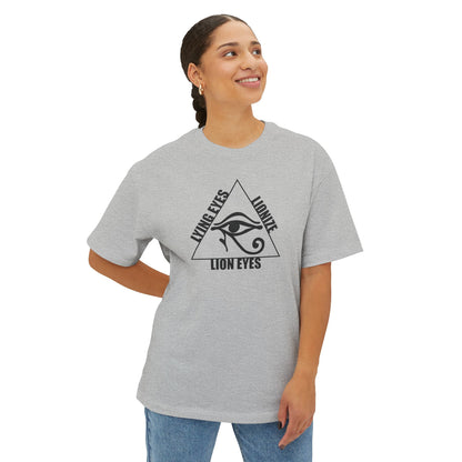 LYING EYES LIONIZE LION EYES. Unisex Oversized Boxy Tee