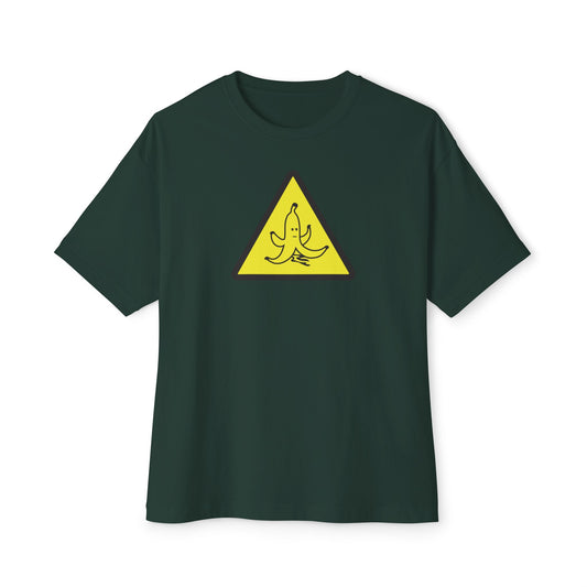CAUTION BANANA PEEL. Unisex Oversized Boxy Tee