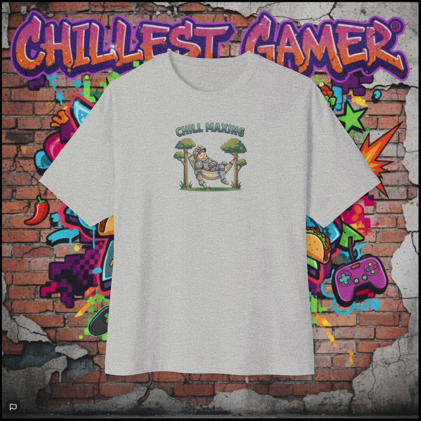 CHILL MAXING. Unisex Oversized Boxy Tee