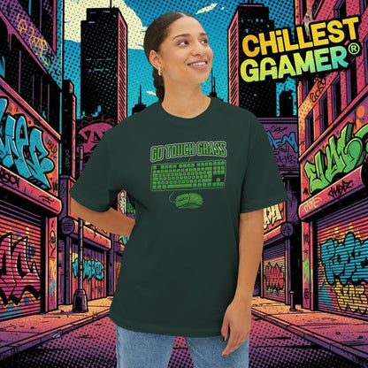 GO TOUCH GRASS. Unisex Oversized Boxy Tee