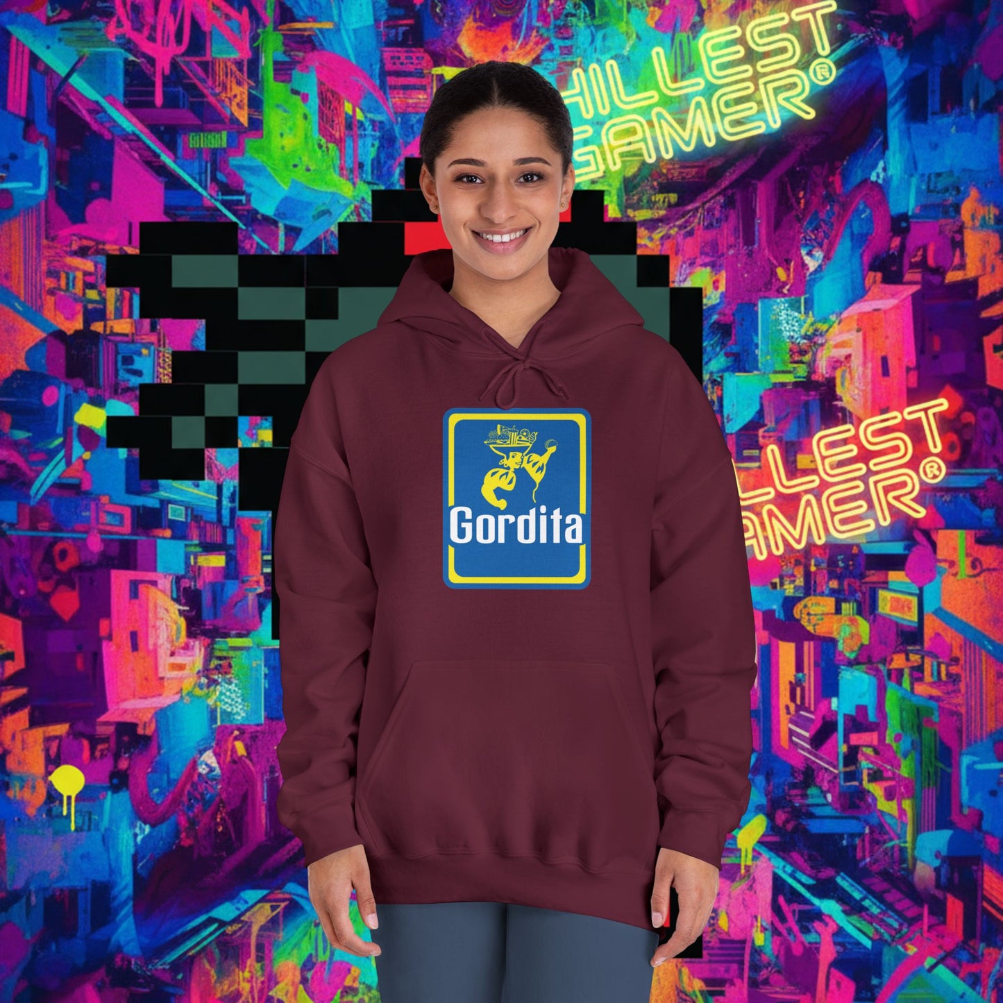 GORDITA. Unisex DryBlend® Hooded Sweatshirt