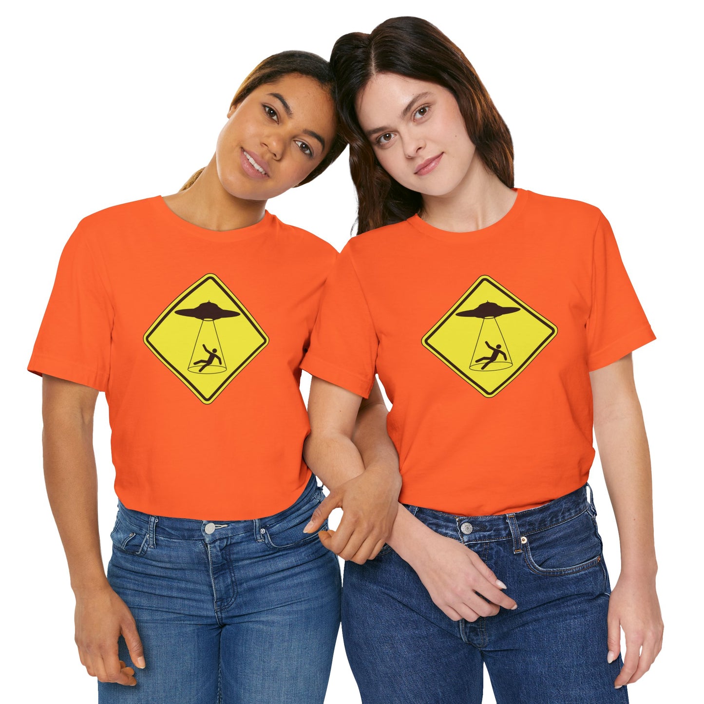 CAUTION UFO! Unisex Jersey Short Sleeve Tee