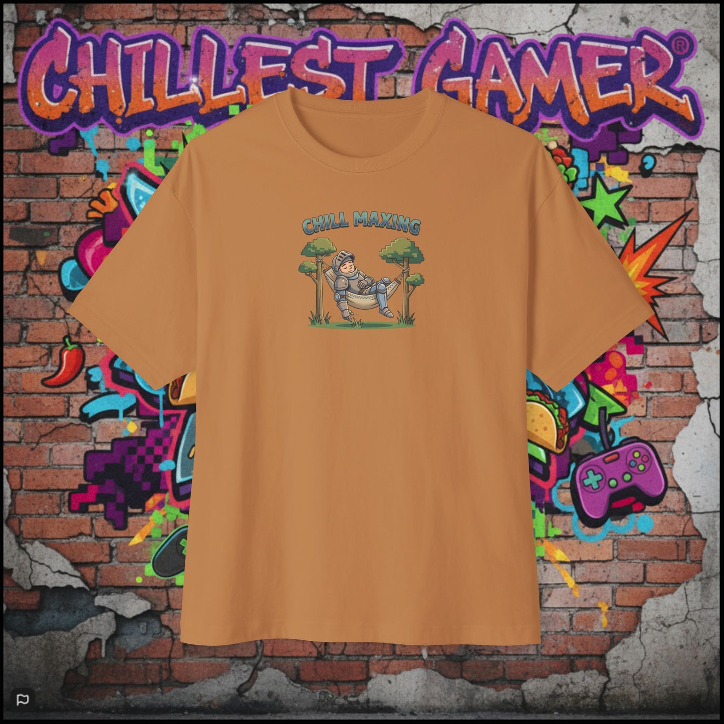 CHILL MAXING. Unisex Oversized Boxy Tee